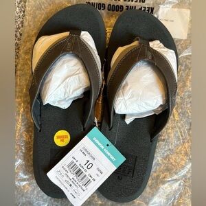 Men Reef Black Flip Flops